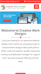 Mobile Screenshot of creativewerkdesigns.com