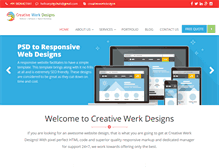 Tablet Screenshot of creativewerkdesigns.com